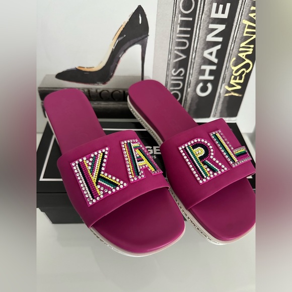 Karl Lagerfeld Sandals. Comes with box New with Original Box - Picture 3 of 5